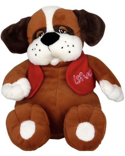 Jucărie de pluș Amek Toys - Câine cu jachetă, 32 cm - 1
