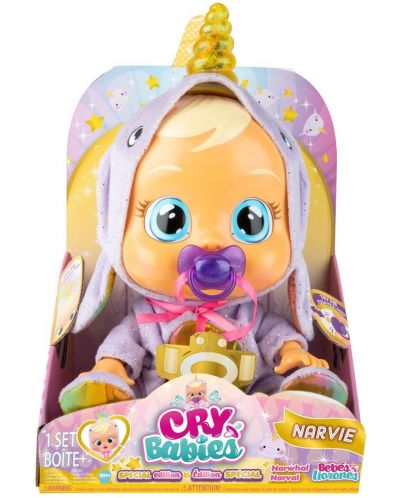 Papusa bebe-plangacios  IMC Toys Cry Babies Special Edition - Narvie, cu corn luminos - 2