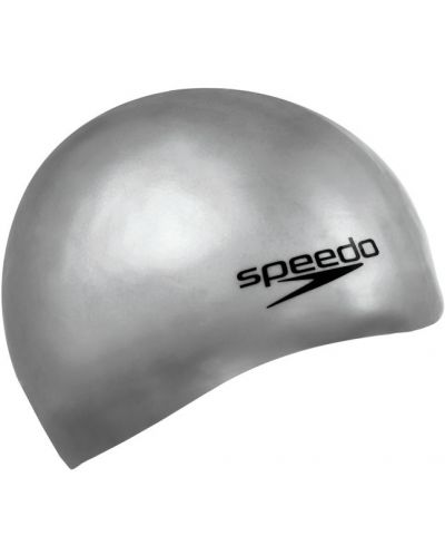 Șapcă de înot Speedo - Șapcă simplă din silicon turnat, gri - 1