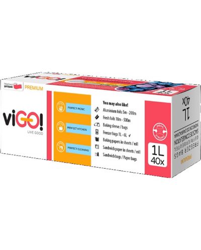 Saci de congelare IVIGO! - Premium, 1 l, 40 bucăți - 3
