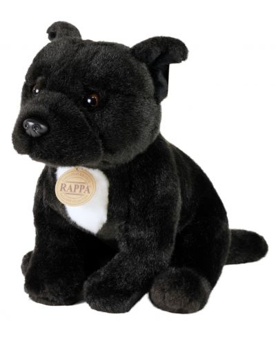 Jucărie de plus Rappa Eco Friends  -Starfordshire Bull Terrier, 30 cm, negru - 1