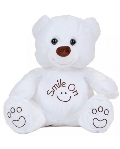 Ursuleț Tea Toys - Smile on, 40 cm, alb - 1