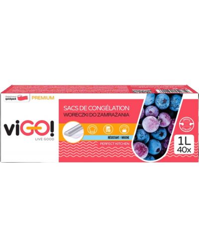 Saci de congelare IVIGO! - Premium, 1 l, 40 bucăți - 1