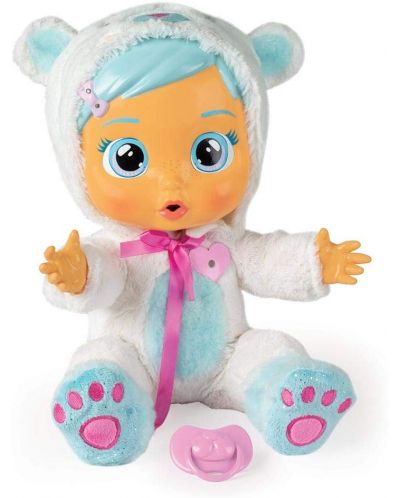 Papusa bebe plangacios IMC Toys Cry Babies - Cristal, ursulet polar - 4
