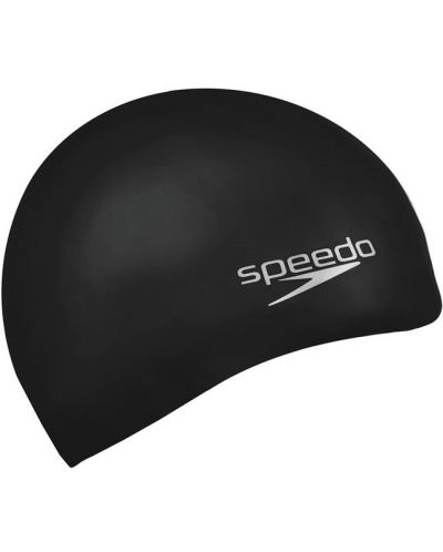 Șapcă de înot Speedo - Șapcă simplă din silicon turnat, negru - 1