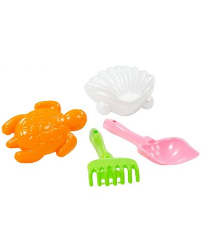 Set de plajă  Polesie Toys - broască țestoasă, 4 piese  - 2