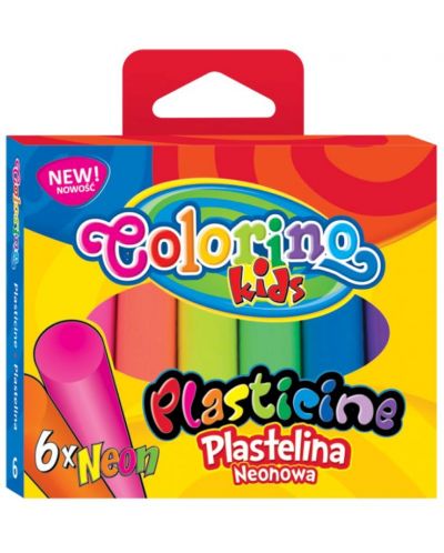 Plastilina Colorino Kids – 6 culori, neon - 1
