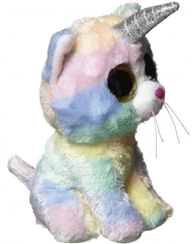 Jucărie de pluș TY Toys - Heather pisicuța unicorn, 15 cm  - 2