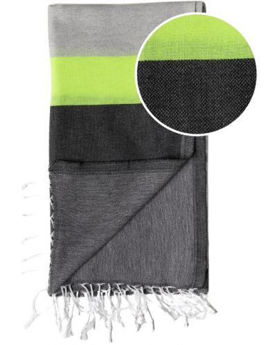 Prosop de plajă în cutie Hello Towels - Neon, 100 x 180 cm, 100% bumbac, verde-negru - 2