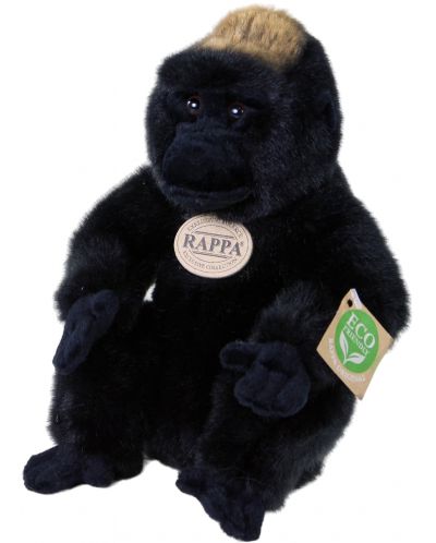 Jucărie de pluș Rappa Eco Friends - Gorilă, așezată, 23 cm - 1