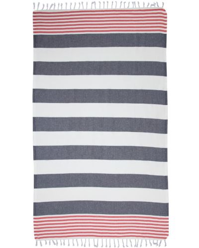 Prosop de plajă în cutie Hello Towels - New Collection, 100 x 180 cm, 100% bumbac, albastru-roșu - 2