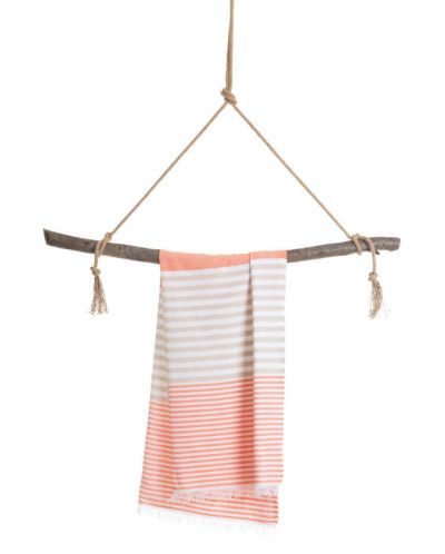 Prosop de plajă în cutie Hello Towels - Bali, 100 x 180 cm, 100% bumbac, portocaliu-bej - 3