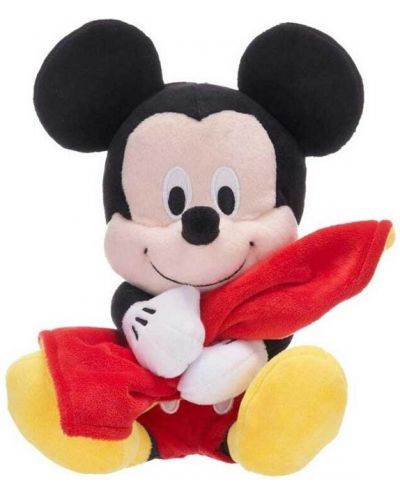 Jucărie de pluş Disney Plush - Mickey Mouse cu o pătură, 27 cm - 1