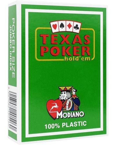 Carti de poker din plastic Texas Poker - verde deschis  - 1
