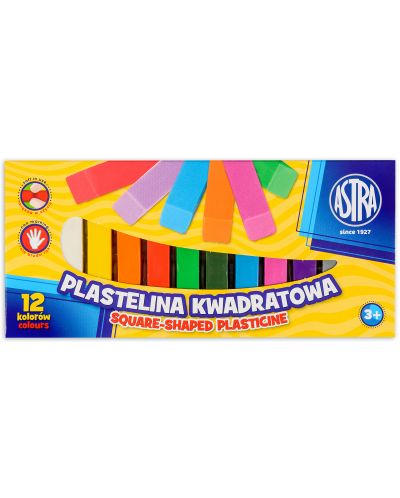 Plastilina patrata Astra - 12 culori - 1