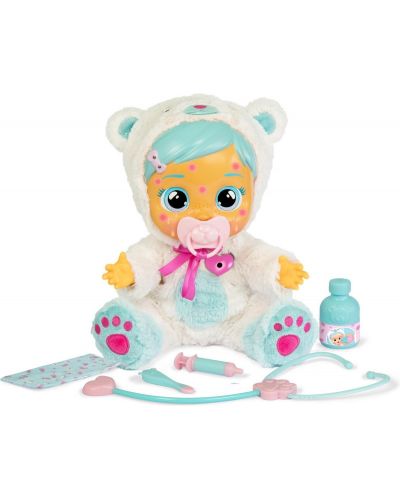 Papusa bebe plangacios IMC Toys Cry Babies - Cristal, ursulet polar - 5