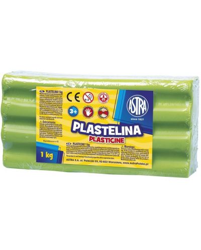 Plastilină Astra - 1 kg, culoare verde deschisă-gri - 1