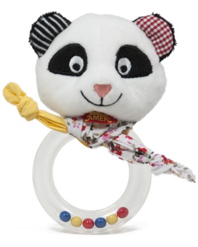 Plus zornaitor pentru copii Amek Toys - Panda, 15 cm - 1