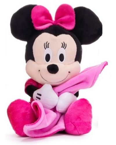 Jucărie de pluş Disney Plush - Minnie Mouse cu o pătură, 27 cm - 1