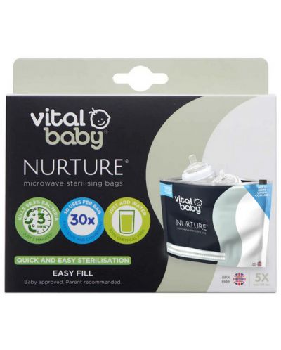 Saci pentru sterilizare la microunde Vital Baby - 5 bucati - 3