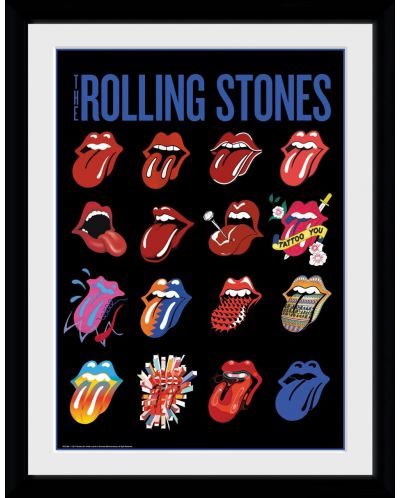 Poster cu ramă GB eye Music: The Rolling Stones - Tongues - 1