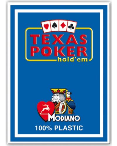 Carti de poker din plastic Texas Poker - Spate albastru - 1