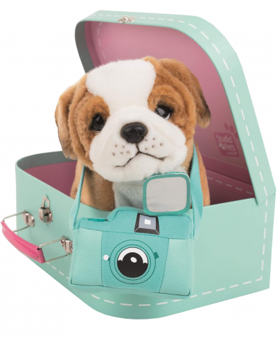 Jucărie de pluș Studio Pets - Bulldog englezesc Star, cu accesorii - 1
