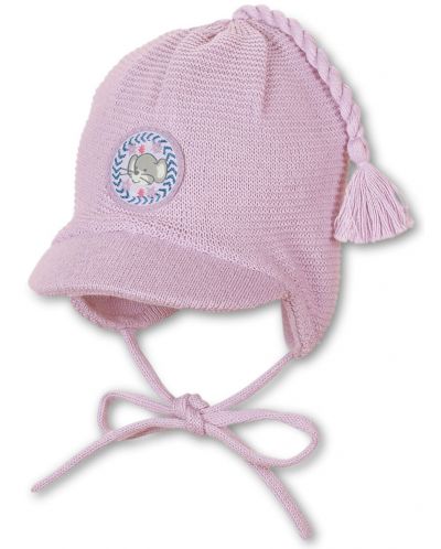 Pălărie de iarnă tricotată Sterntaler - 45 cm, 6-9 luni, roz - 1