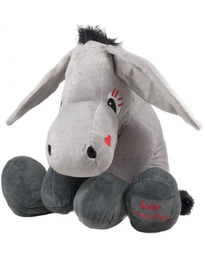 Jucărie de pluș Amek Toys - Donkey, gri, 60 cm - 1