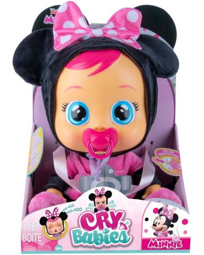 Papusa bebe-plangacios cu lacrimi IMC Toys Cry Babies - Minnie Mouse - 2