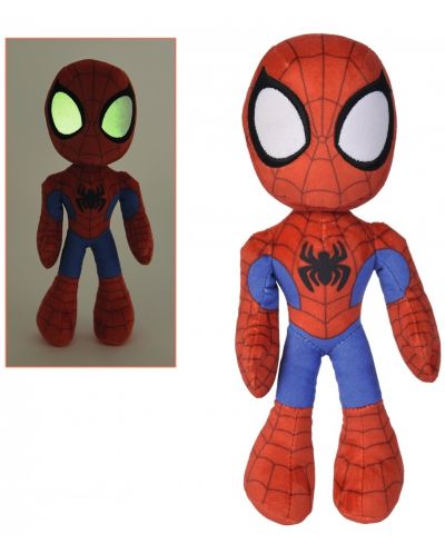 Jucărie de pluș Simba Toys - Spider-Man cu ochi luminoși, 25 cm - 2