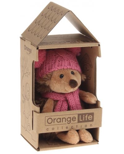 Jucărie de pluș Orange Toys Life - Hedgehog Fluffy cu pălărie cu pompon, 15 cm - 5