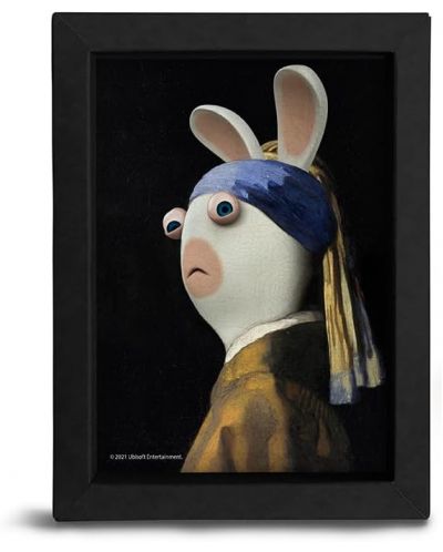 Poster cu ramă The Good Gift Games: Raving Rabbids - Girl Pearl Earring (Happy Mix) - 1