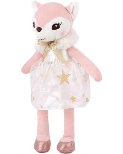 Jucărie de pluș Amek Toys - Vulpe cu rochie de brocart, 20 cm - 1