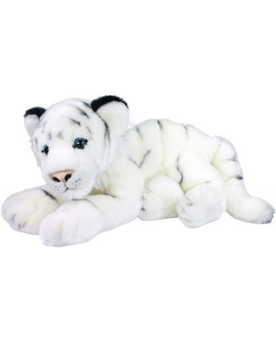 Jucărie de pluș Rappa Eco Friends - Tigru alb, culcat, 36 cm - 2