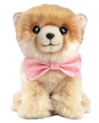 Jucărie de pluș Studio Pets - Câine Pomeranian cu fundiță, Pom-Pom, 23 cm - 1