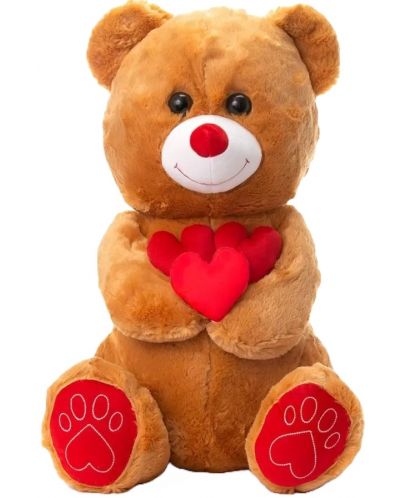 Ursuleț Tea Toys -cu trei inimi, 65 cm - 1