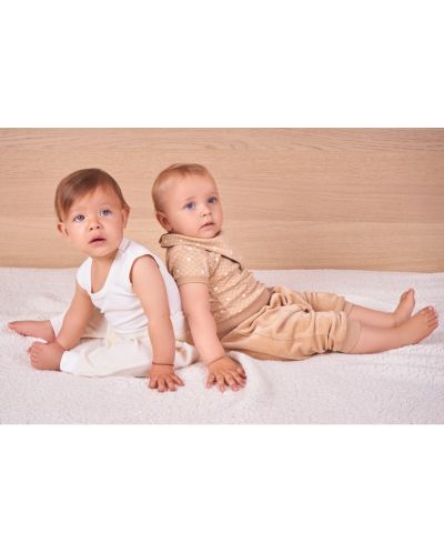 Pantaloni pentru bebeluşi Bio Baby - 74 cm, 6-9 luni, bej - 2