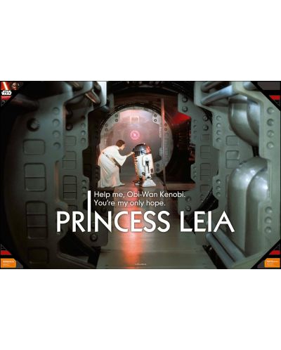 Poster cu ramă SD Toys Movies: Star Wars - Leia Help Me - 1