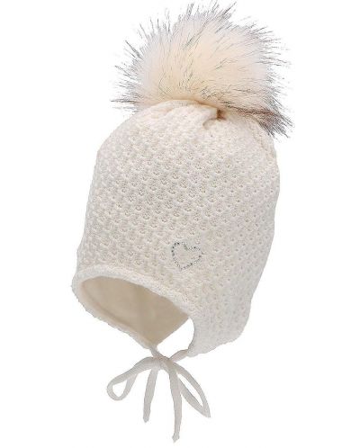 Pălărie de iarnă tricotată Sterntaler - 51 cm, 18-24 luni, ecru - 1
