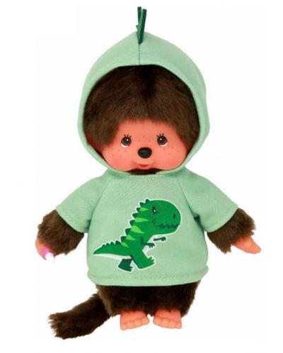 Jucărie de pluș Monchhichi - Maimuță în costum de dinozaur - 1