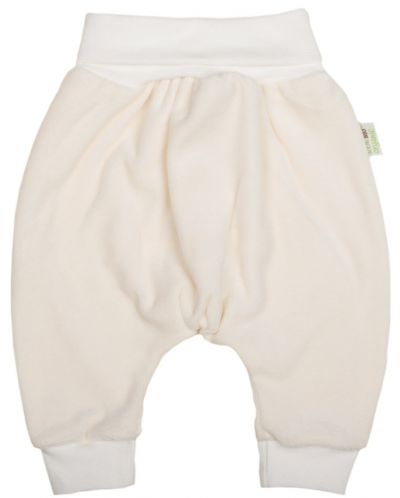 Pantaloni de pluș pentru bebeluşi Bio Baby - 80 сm, 10-12 luni, ecru - 1