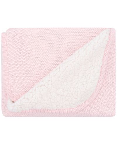 Pătură tricotată din bumbac KikkaBoo - Dream Big Pink, 75 х 100 cm - 1