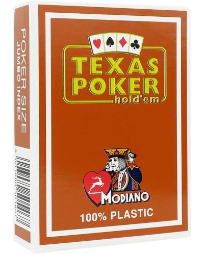 Carti de poker din plastic Texas Poker - Ocru - 1