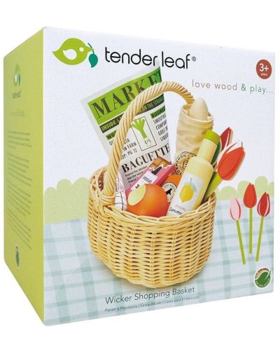 Jucării Tender Leaf Toys Coș de cumpărături tricotat - cu produse și flori - 4