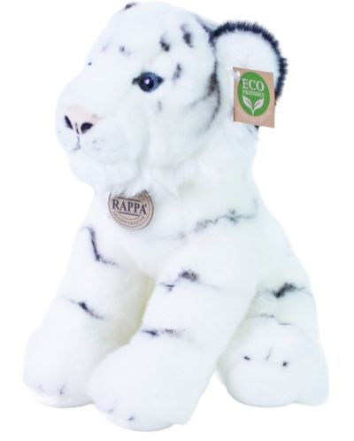 Jucărie de pluș Rappa Eco Friends - Tigru alb, în picioare, 30 cm - 2