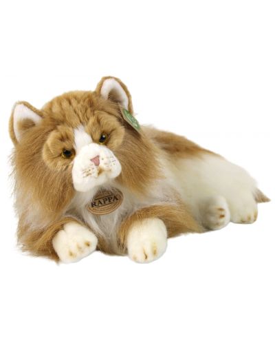 Jucărie de pluș Rappa Eco Friends - Pisică persană, bicoloră, culcată, 25 cm - 1