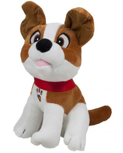 Jucărie de pluș Amek Toys - Câine cu lesă, maro și alb, 18 cm - 1