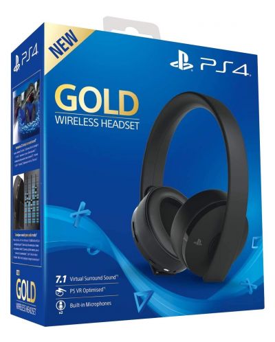 Casti gaming - Gold Wireless Headset, 7.1,  negre - 3