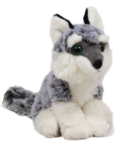 Jucărie de pluș Amek Toys - Wolf, gri melange, 18 cm - 1